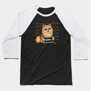 Gemini Pomeranian Dog Baseball T-Shirt